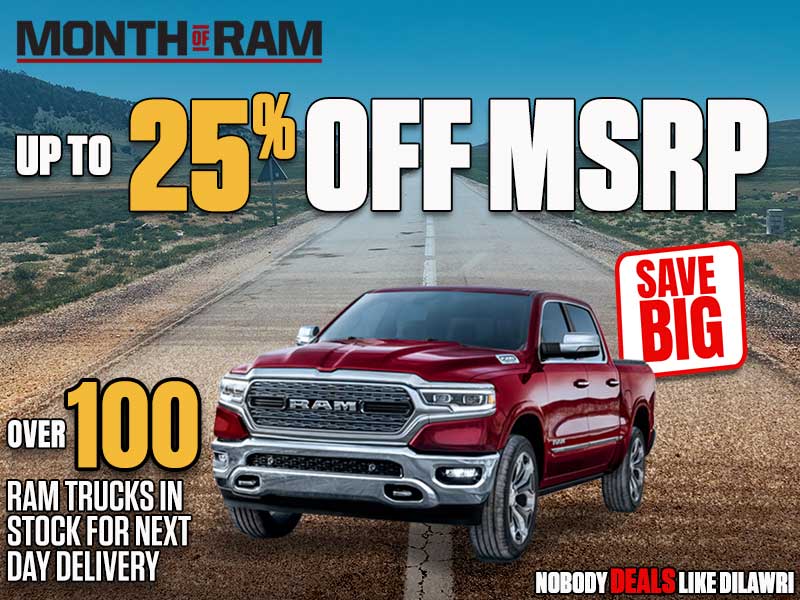 UP TO 25% OFF MSRP ON RAM TRUCKS